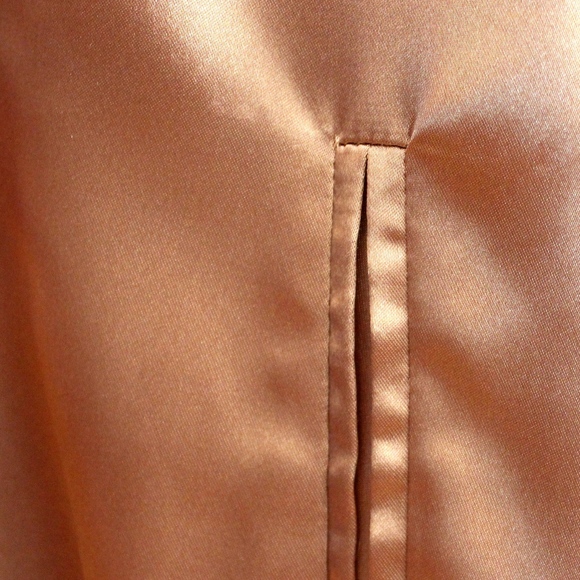 Gold Satin Don't Ask Why Bomber - Picture 3 of 3